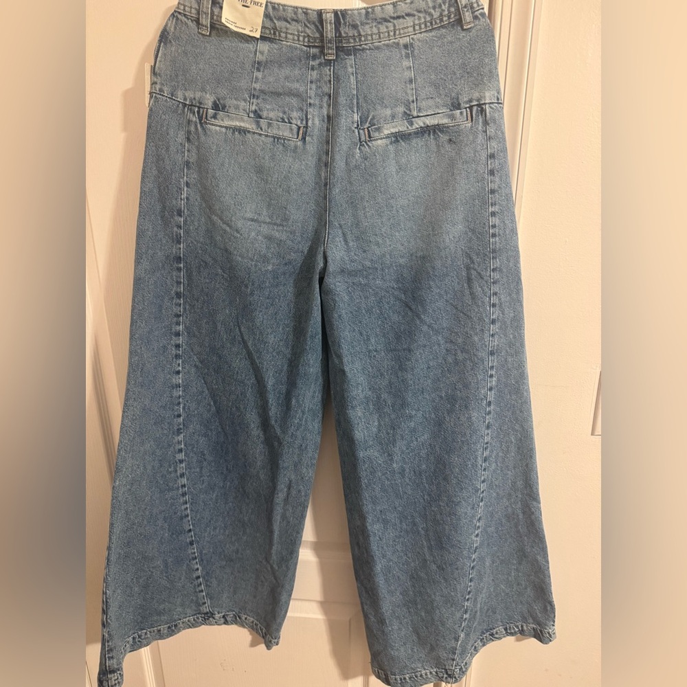 We The Free Light Blue Wide Leg Flare Jeans - Picture 4 of 6